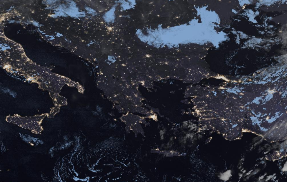 Τελευταία δορυφορική εικόνα νεφοκάλυψης