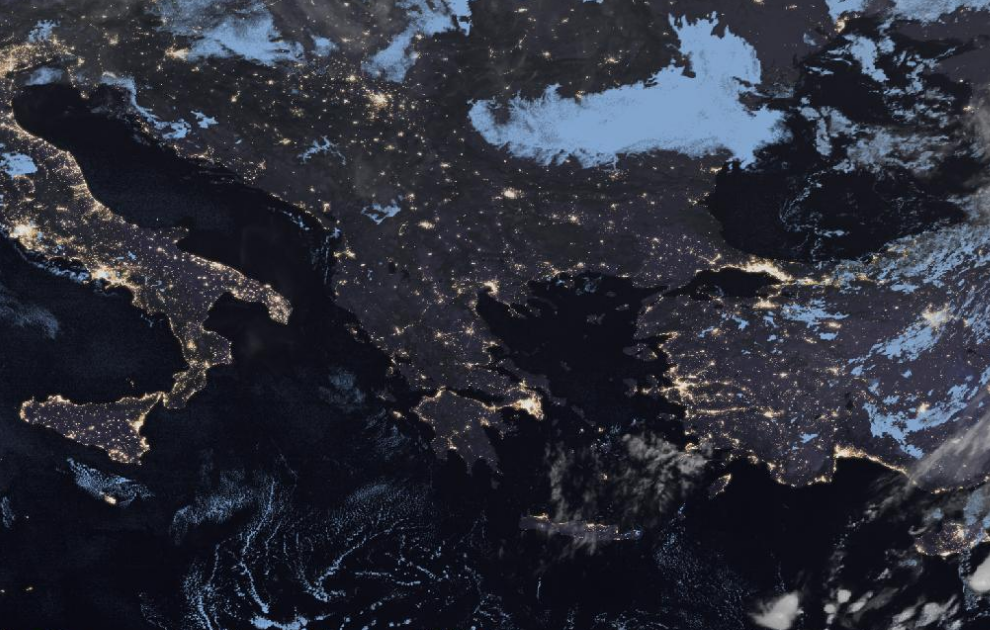 Τελευταία δορυφορική εικόνα νεφοκάλυψης