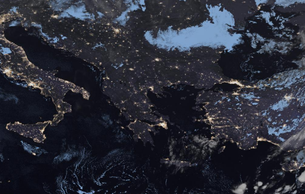 Τελευταία δορυφορική εικόνα νεφοκάλυψης