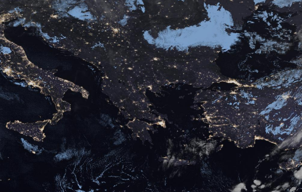 Τελευταία δορυφορική εικόνα νεφοκάλυψης