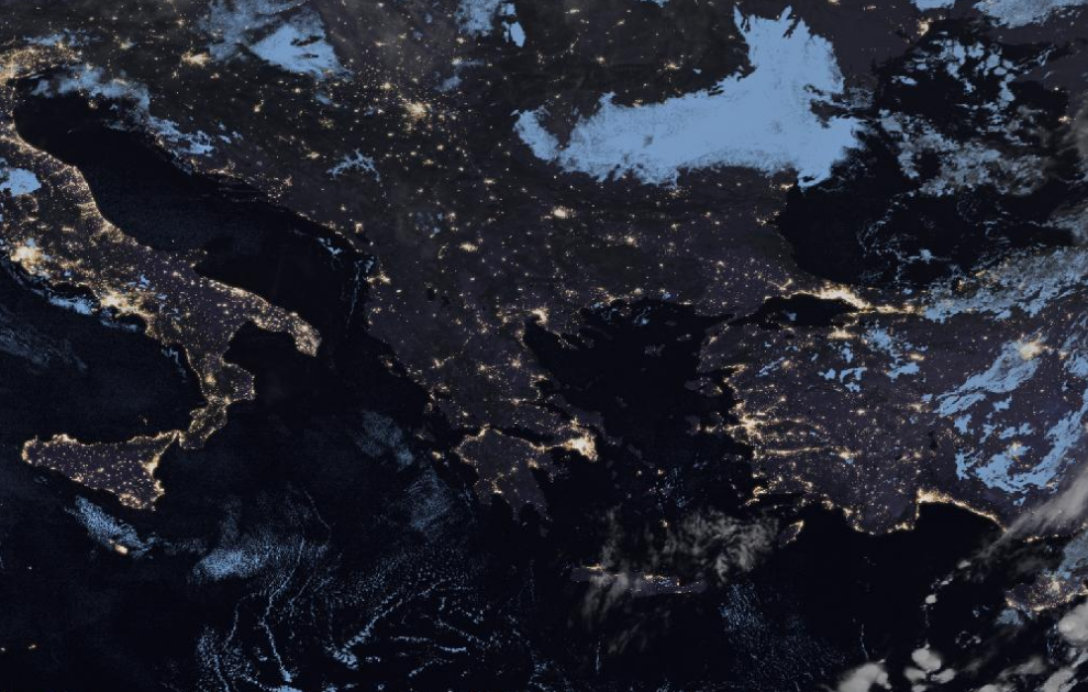 Τελευταία δορυφορική εικόνα νεφοκάλυψης