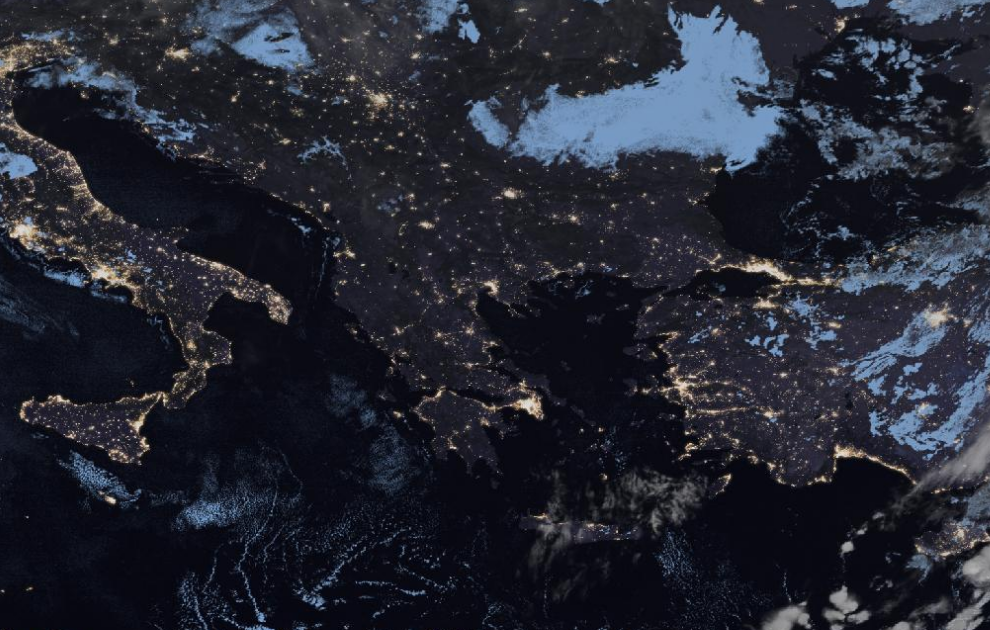 Τελευταία δορυφορική εικόνα νεφοκάλυψης