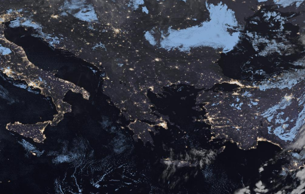 Τελευταία δορυφορική εικόνα νεφοκάλυψης