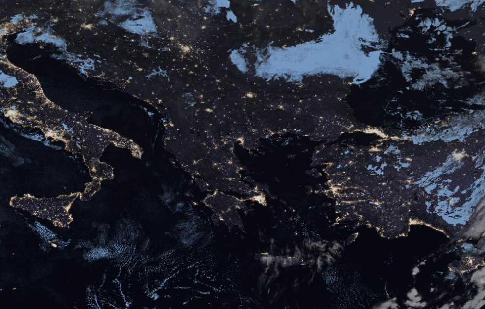 Τελευταία δορυφορική εικόνα νεφοκάλυψης