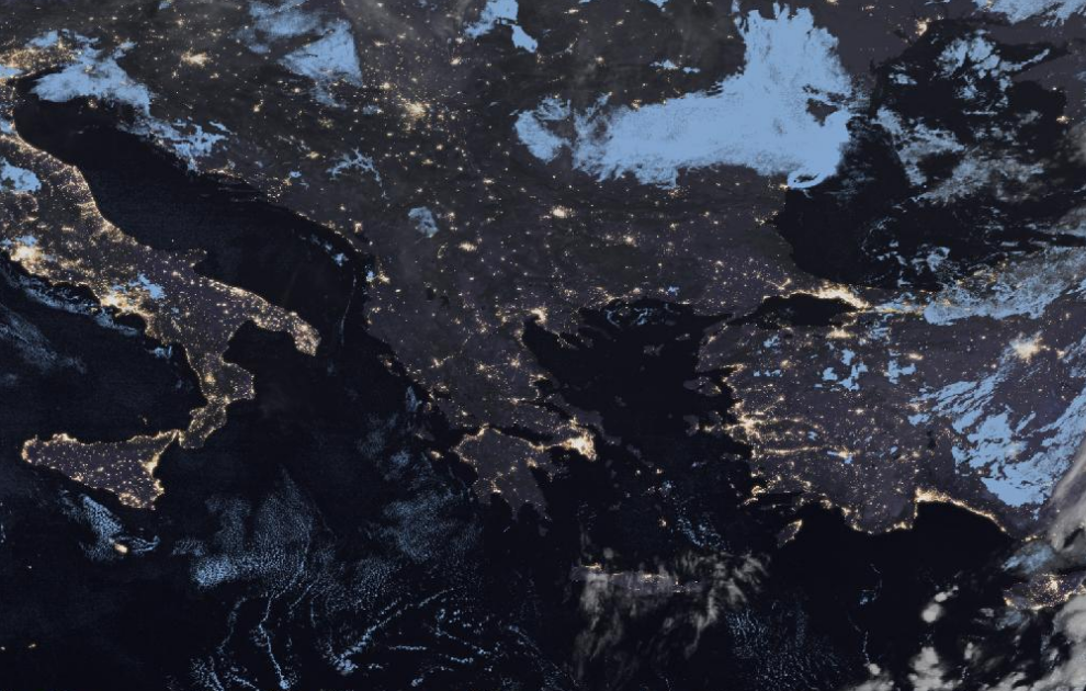 Τελευταία δορυφορική εικόνα νεφοκάλυψης