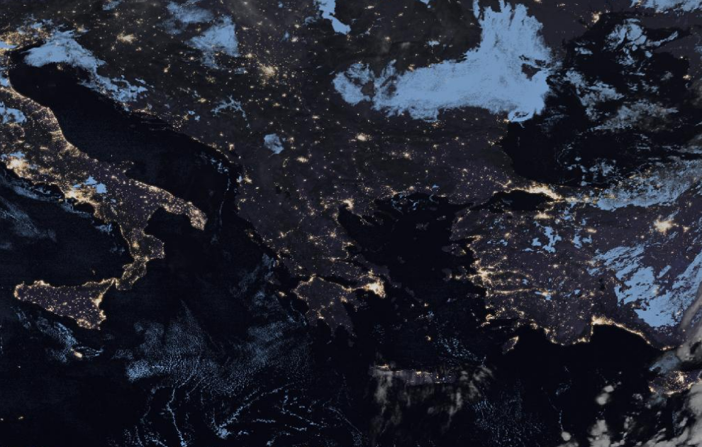 Τελευταία δορυφορική εικόνα νεφοκάλυψης