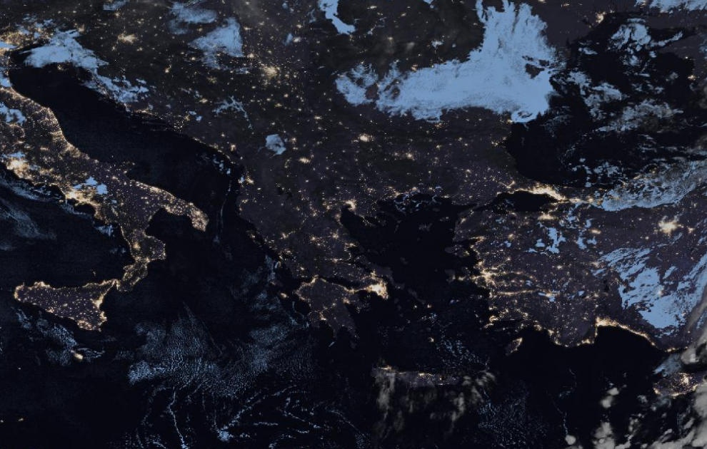 Τελευταία δορυφορική εικόνα νεφοκάλυψης