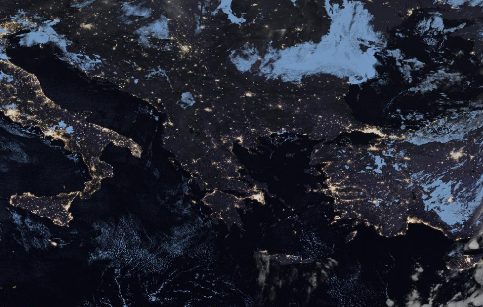 Τελευταία δορυφορική εικόνα νεφοκάλυψης