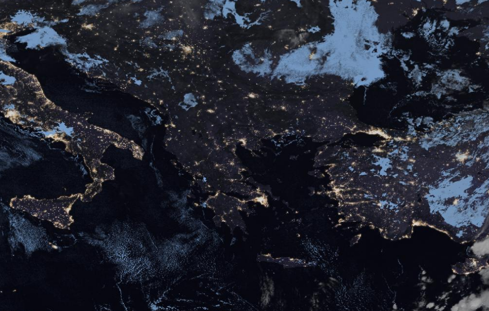 Τελευταία δορυφορική εικόνα νεφοκάλυψης