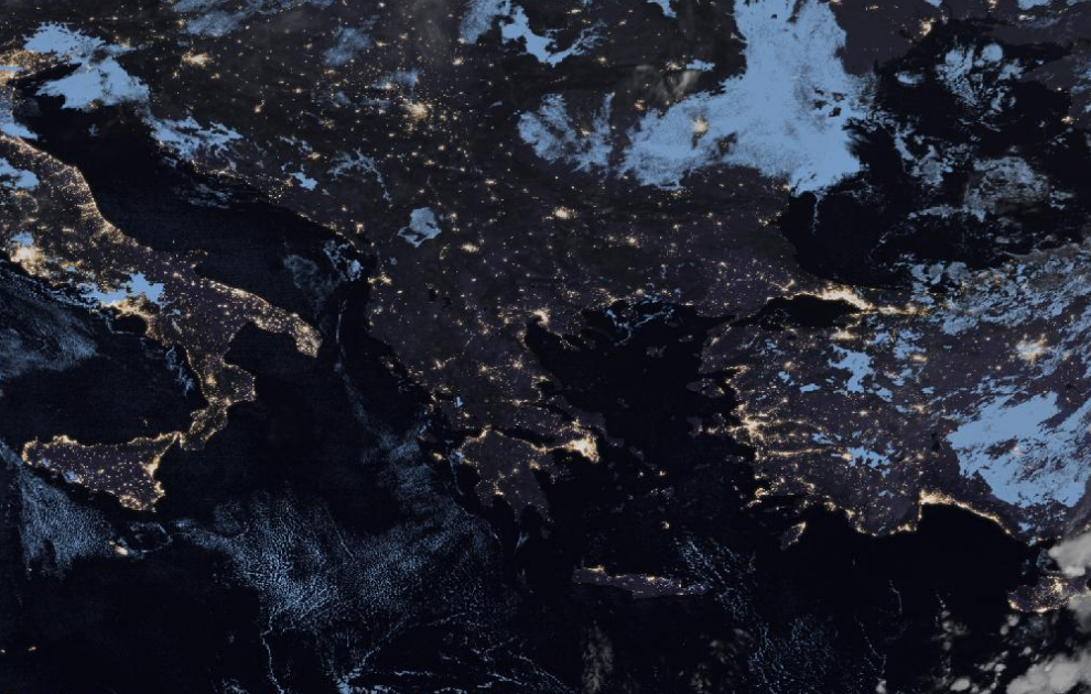 Τελευταία δορυφορική εικόνα νεφοκάλυψης