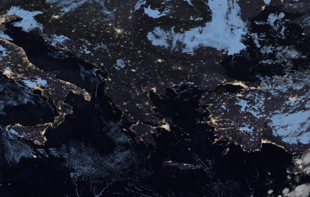 Τελευταία δορυφορική εικόνα νεφοκάλυψης