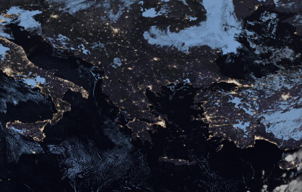 Τελευταία δορυφορική εικόνα νεφοκάλυψης