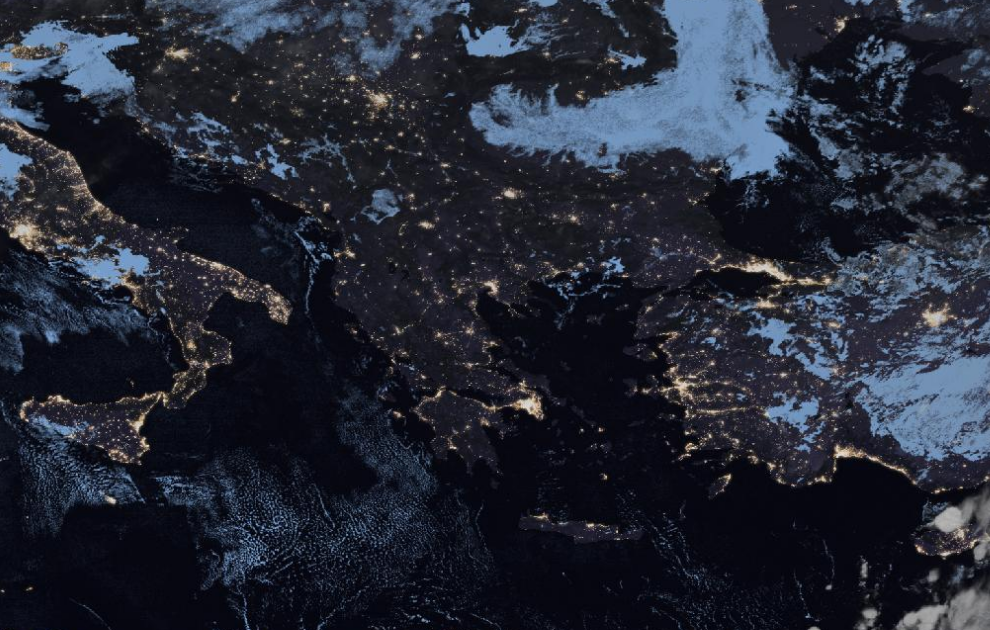 Τελευταία δορυφορική εικόνα νεφοκάλυψης