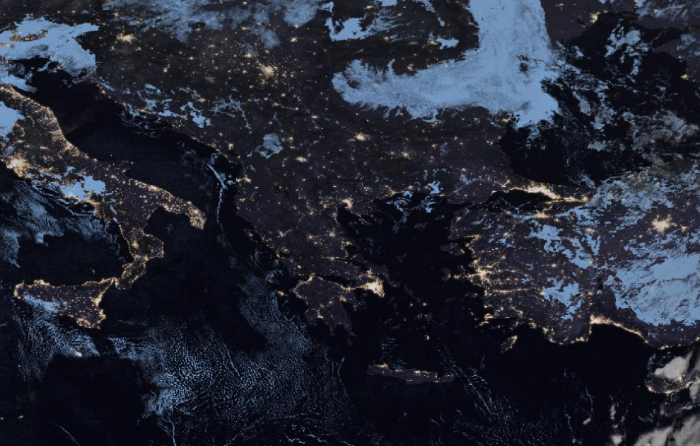 Τελευταία δορυφορική εικόνα νεφοκάλυψης