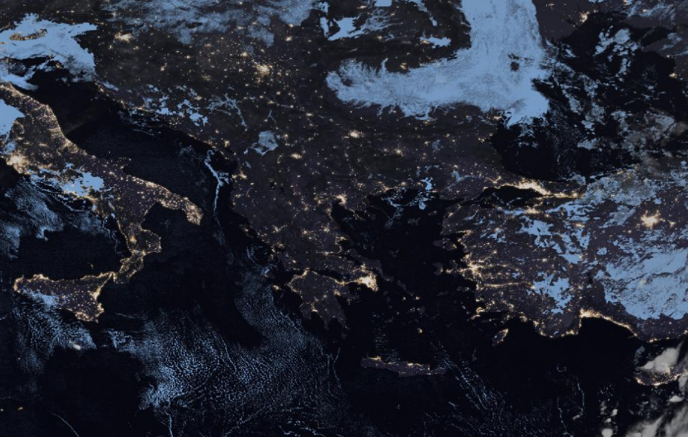 Τελευταία δορυφορική εικόνα νεφοκάλυψης