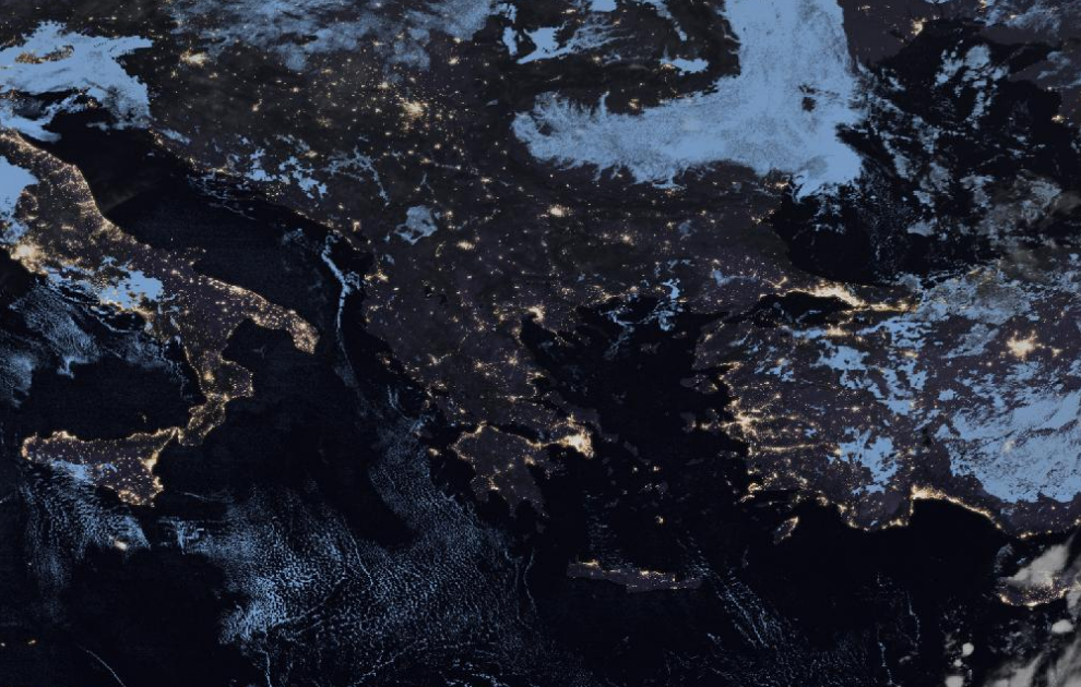 Τελευταία δορυφορική εικόνα νεφοκάλυψης