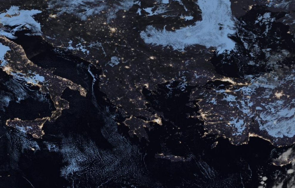 Τελευταία δορυφορική εικόνα νεφοκάλυψης