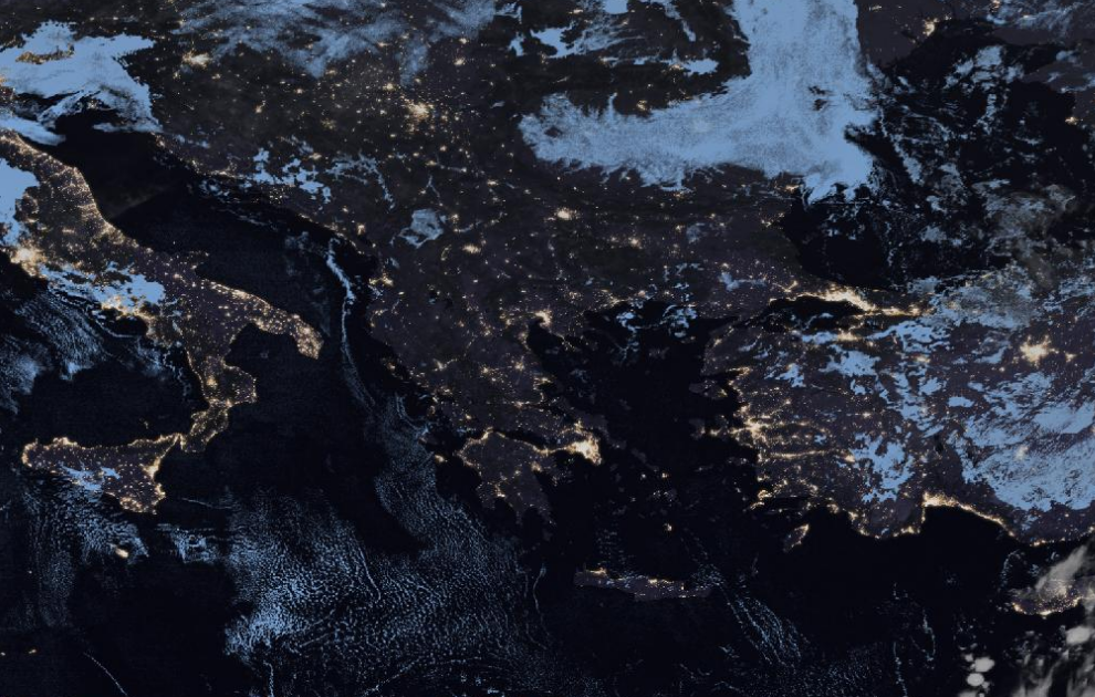 Τελευταία δορυφορική εικόνα νεφοκάλυψης