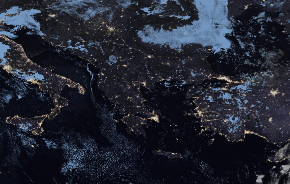 Τελευταία δορυφορική εικόνα νεφοκάλυψης