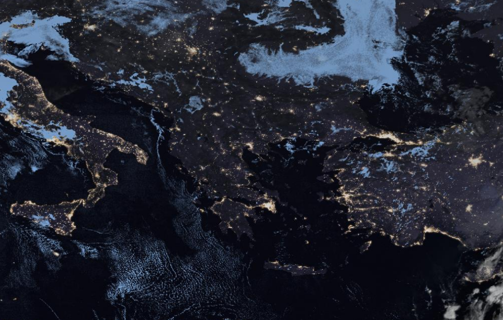 Τελευταία δορυφορική εικόνα νεφοκάλυψης