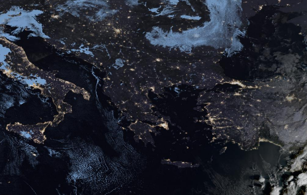 Τελευταία δορυφορική εικόνα νεφοκάλυψης