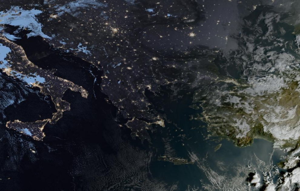 Τελευταία δορυφορική εικόνα νεφοκάλυψης