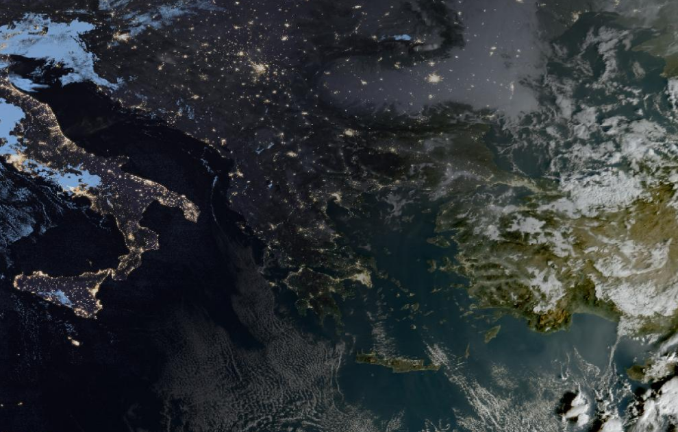 Τελευταία δορυφορική εικόνα νεφοκάλυψης