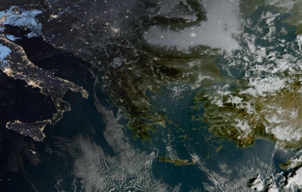 Τελευταία δορυφορική εικόνα νεφοκάλυψης