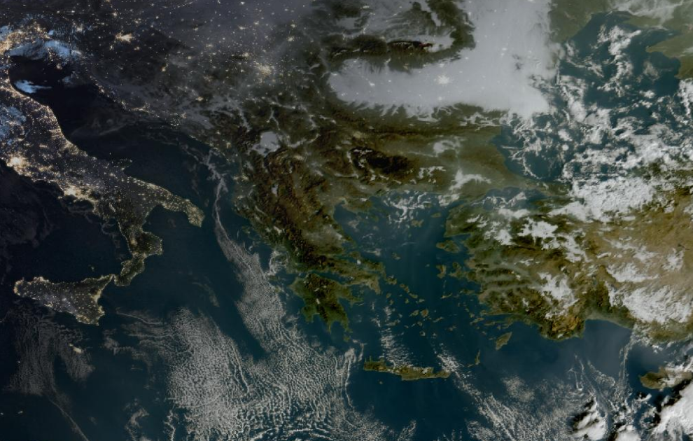 Τελευταία δορυφορική εικόνα νεφοκάλυψης