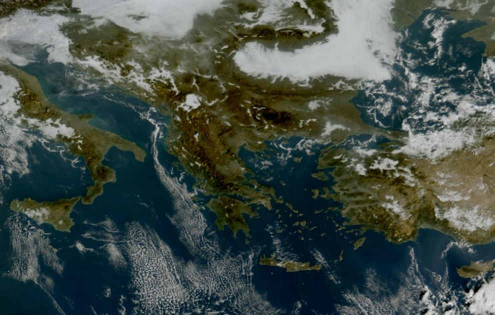 Τελευταία δορυφορική εικόνα νεφοκάλυψης