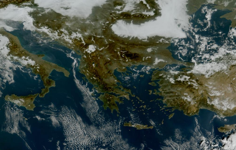 Τελευταία δορυφορική εικόνα νεφοκάλυψης