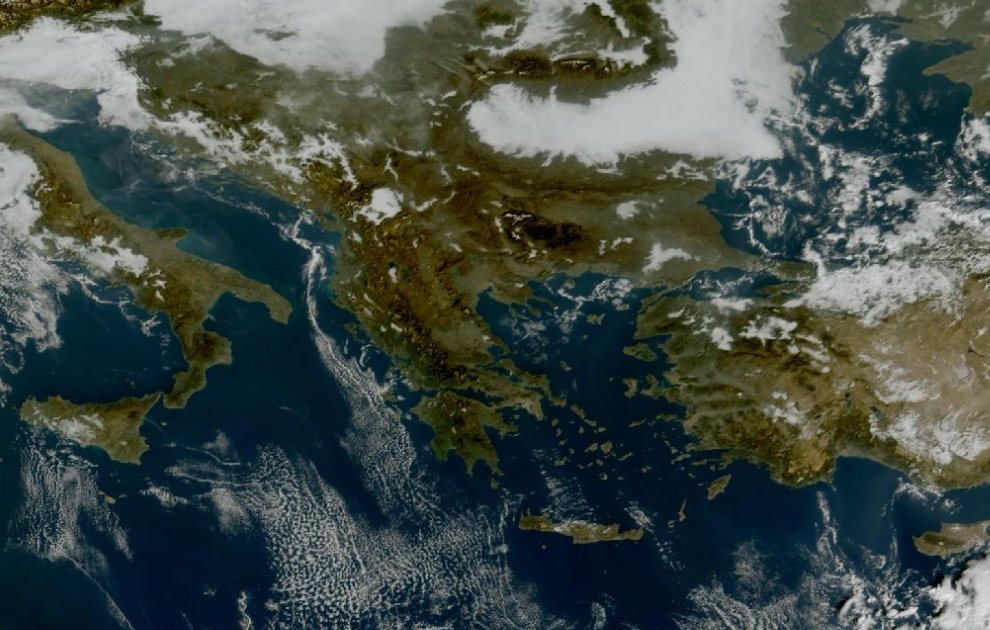 Τελευταία δορυφορική εικόνα νεφοκάλυψης