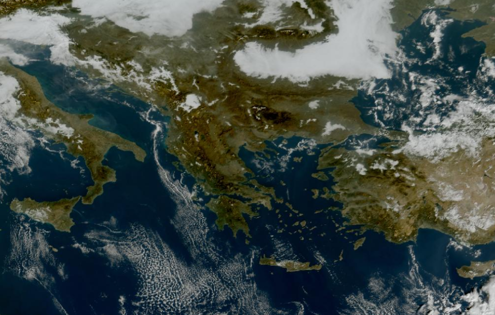 Τελευταία δορυφορική εικόνα νεφοκάλυψης