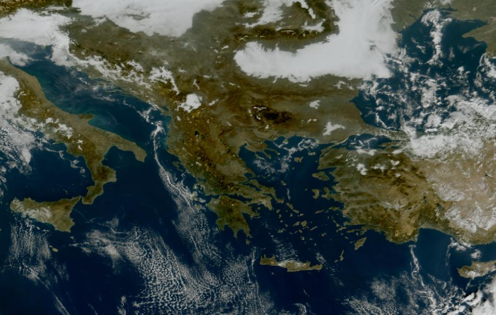 Τελευταία δορυφορική εικόνα νεφοκάλυψης