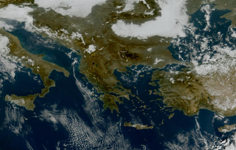 Τελευταία δορυφορική εικόνα νεφοκάλυψης