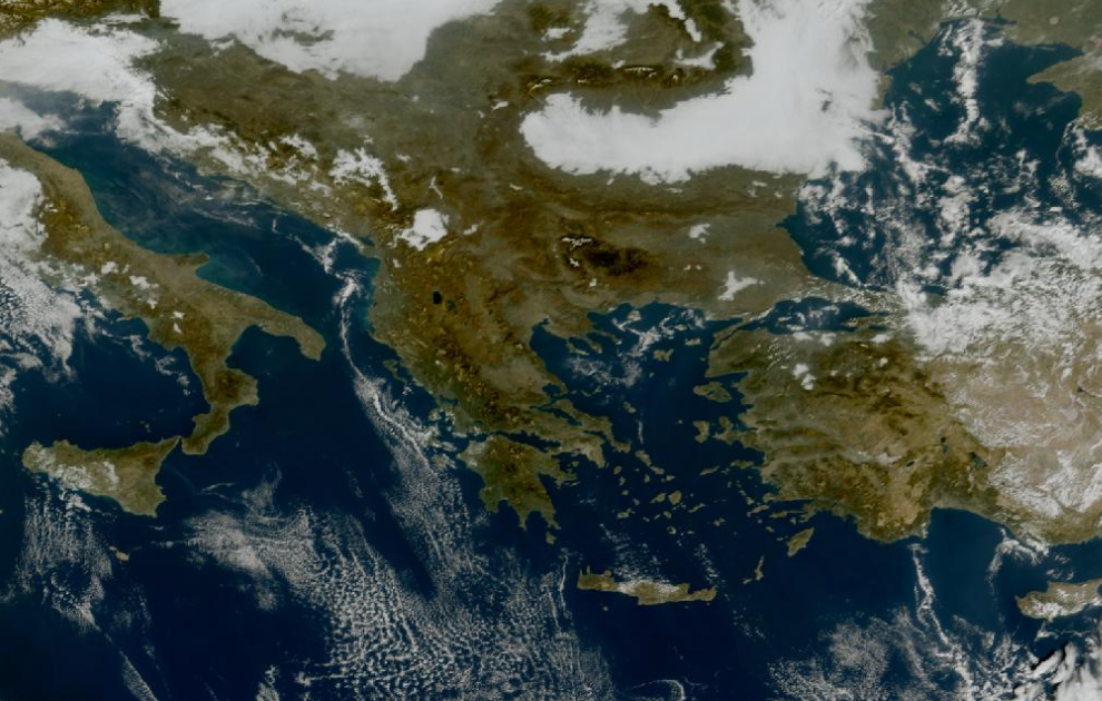 Τελευταία δορυφορική εικόνα νεφοκάλυψης