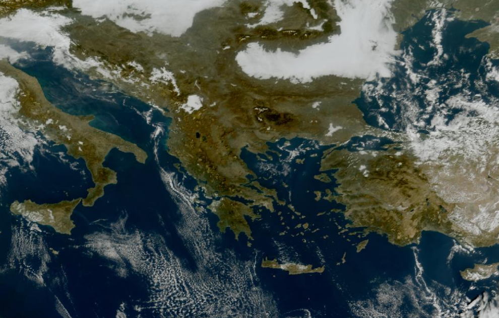 Τελευταία δορυφορική εικόνα νεφοκάλυψης