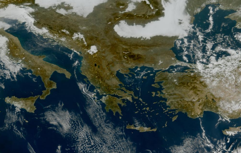 Τελευταία δορυφορική εικόνα νεφοκάλυψης