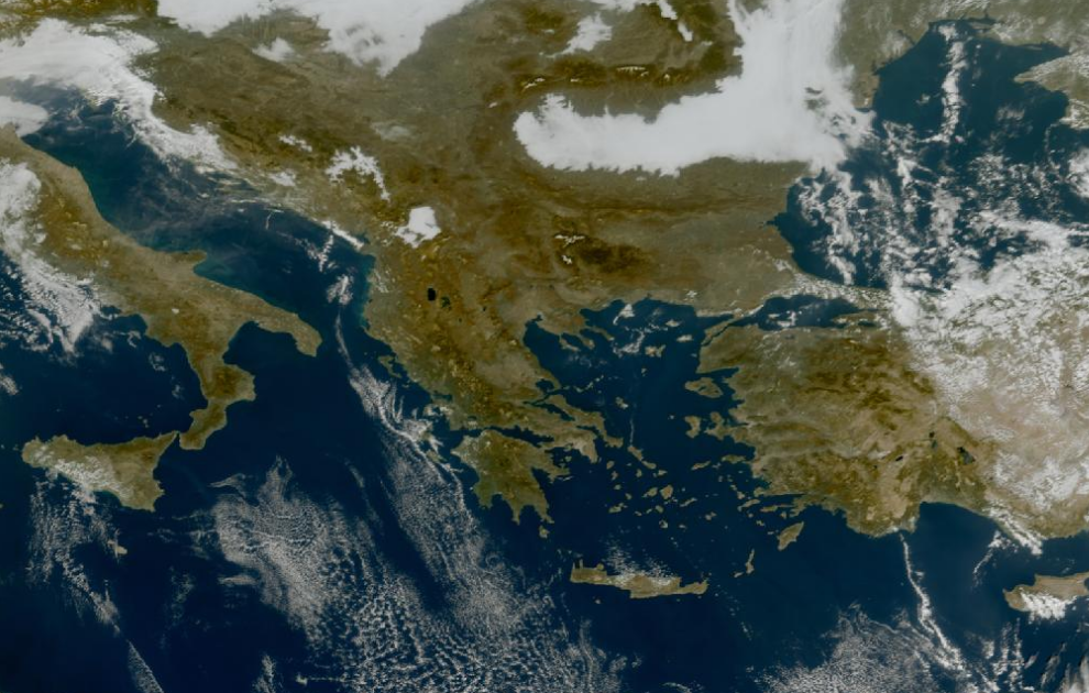 Τελευταία δορυφορική εικόνα νεφοκάλυψης