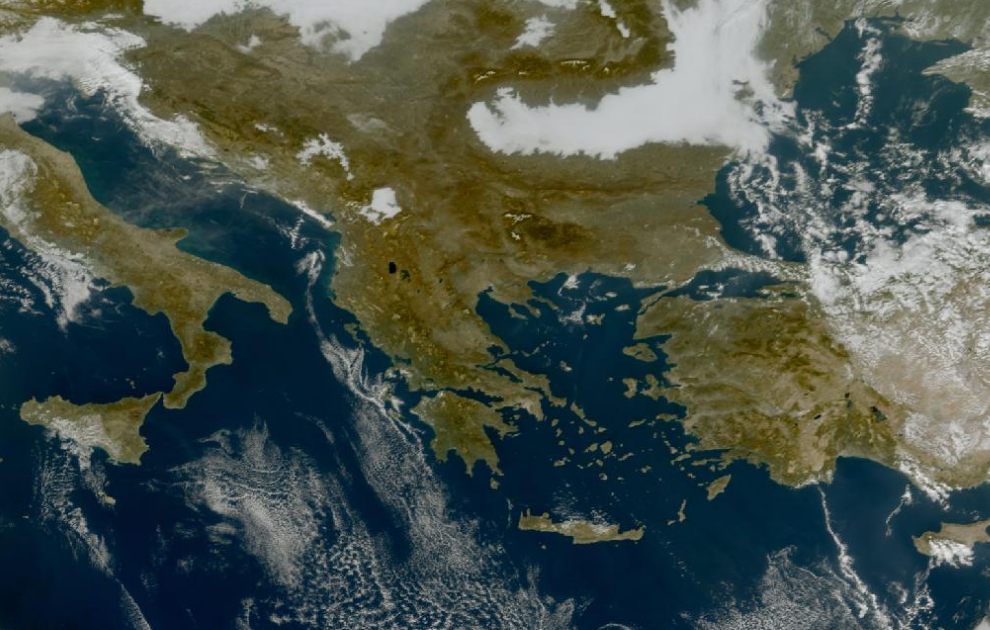 Τελευταία δορυφορική εικόνα νεφοκάλυψης