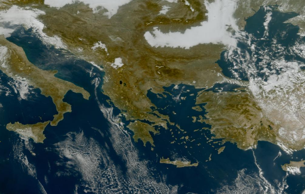 Τελευταία δορυφορική εικόνα νεφοκάλυψης