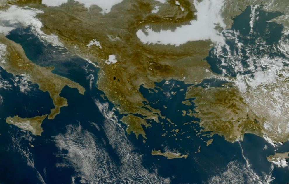 Τελευταία δορυφορική εικόνα νεφοκάλυψης