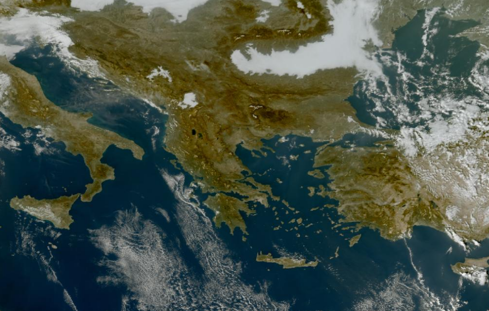 Τελευταία δορυφορική εικόνα νεφοκάλυψης