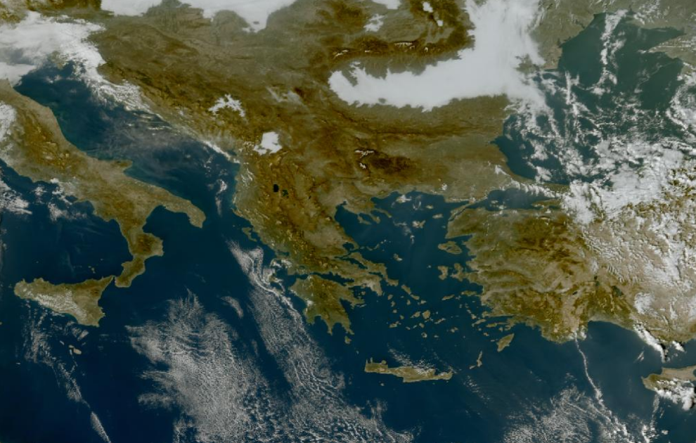 Τελευταία δορυφορική εικόνα νεφοκάλυψης