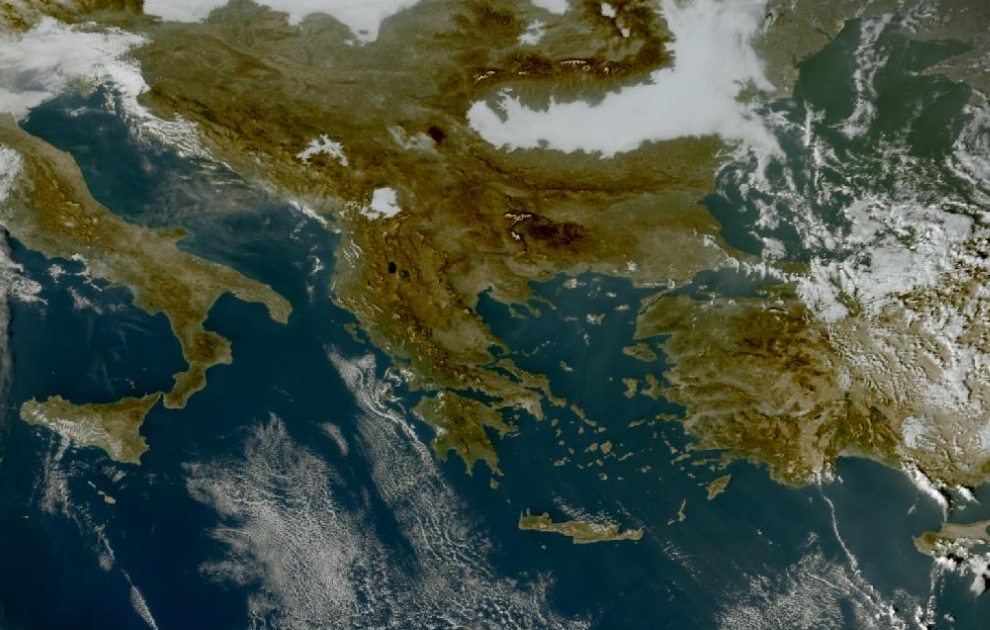 Τελευταία δορυφορική εικόνα νεφοκάλυψης