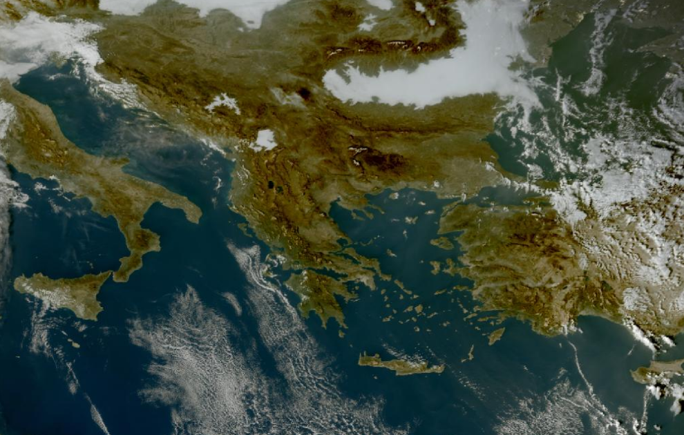 Τελευταία δορυφορική εικόνα νεφοκάλυψης