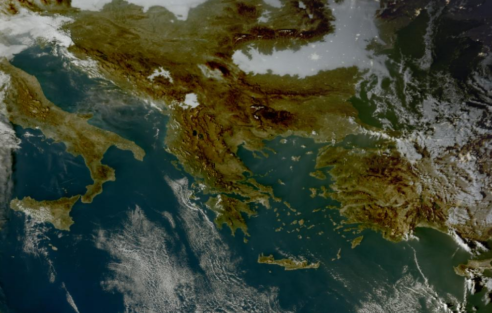 Τελευταία δορυφορική εικόνα νεφοκάλυψης