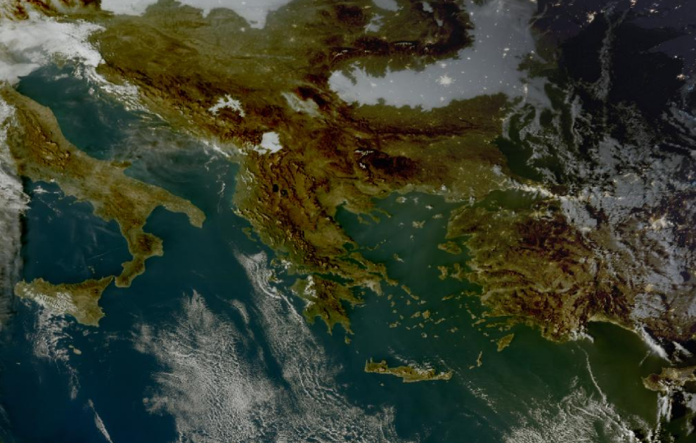 Τελευταία δορυφορική εικόνα νεφοκάλυψης