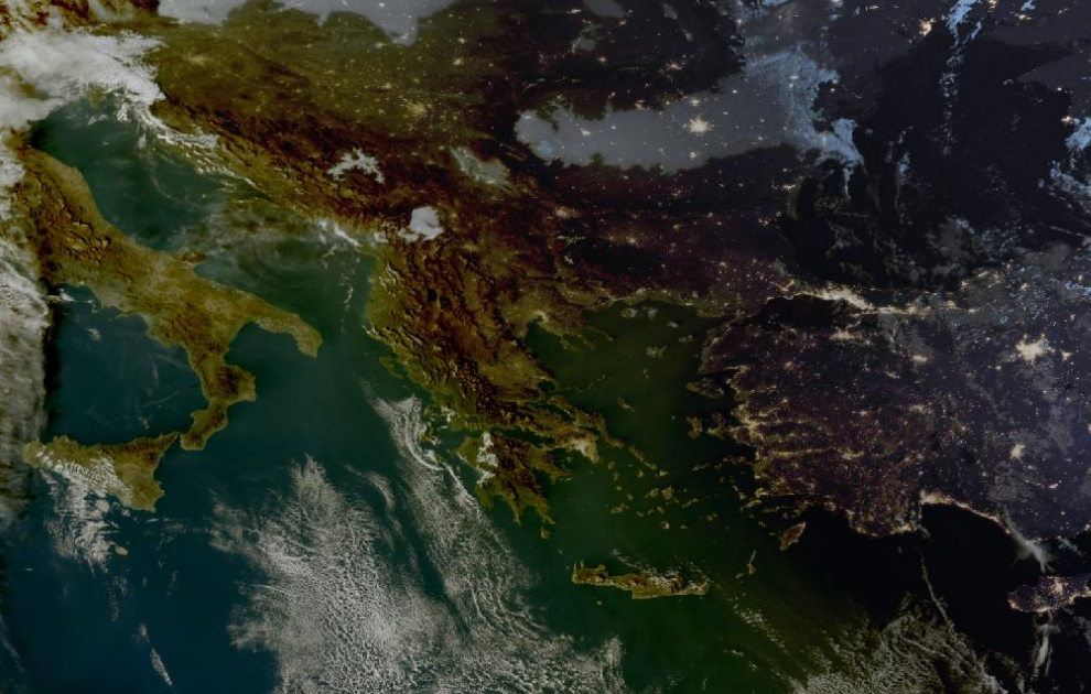 Τελευταία δορυφορική εικόνα νεφοκάλυψης