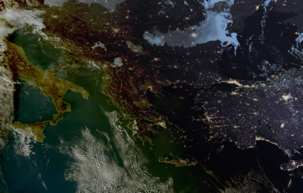 Τελευταία δορυφορική εικόνα νεφοκάλυψης